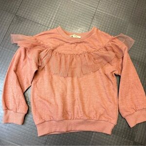JESSICA SIMPSON GIRLS LONG SLEEVE SWEATER SIZE 4 PINK